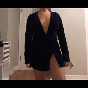 Velvet mini dress